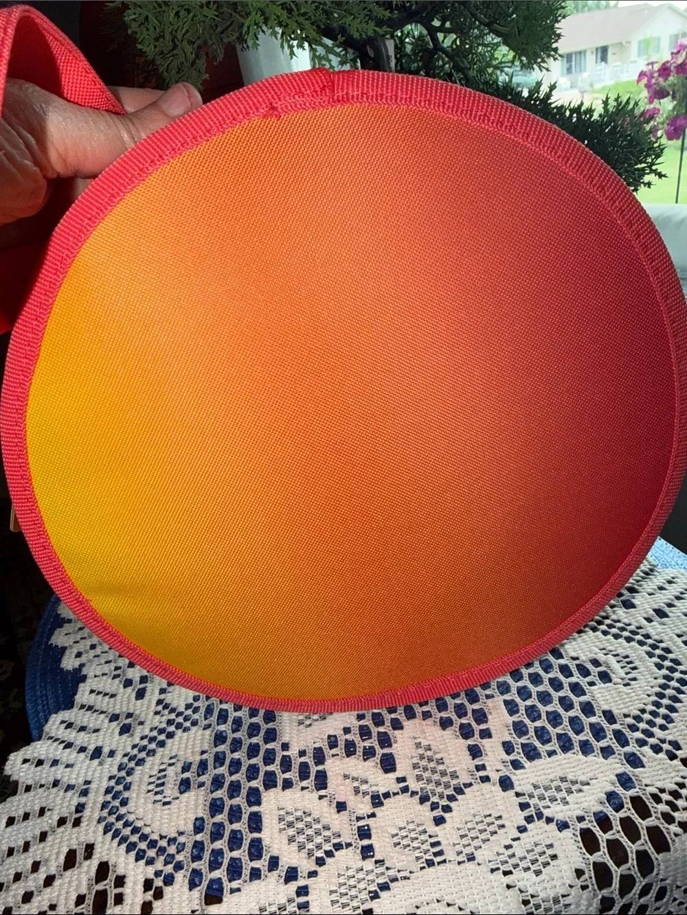 Sunnylife Sunset Gradient Round Crossbody - Pink & Orange